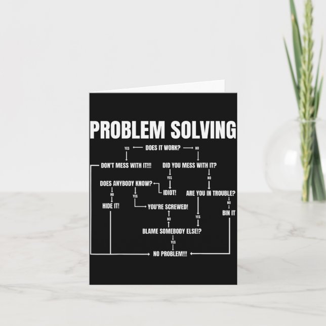 Problem Solving Chart Geek Nerd Computer Programme (Devant)