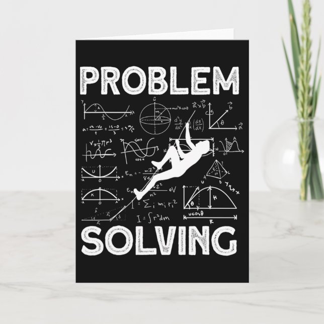 Problem Solving Climber Climbing Bouldering  Card (Front)