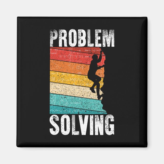 Problem Solving Climber Gift - Rock Climbing And B Magnet (Front)