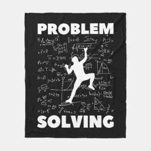 Problem Solving Climber Gift  Rock Climbing Boulde Fleece Blanket