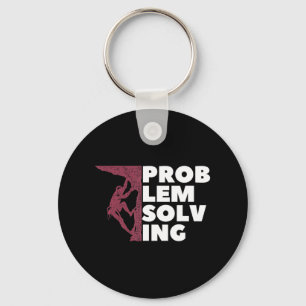 Problem Solving Climber Gift Rock Climbing Boulde Keychain