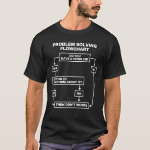 Problem Solving Flowchart  Pun Dad Jokes Quote T-Shirt