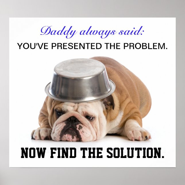 Problem Solving Humour Poster (Front)