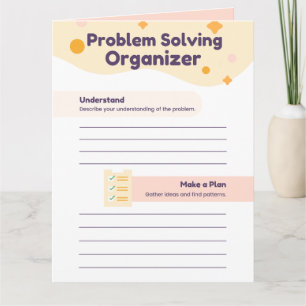 Problem Solving Organizer Card
