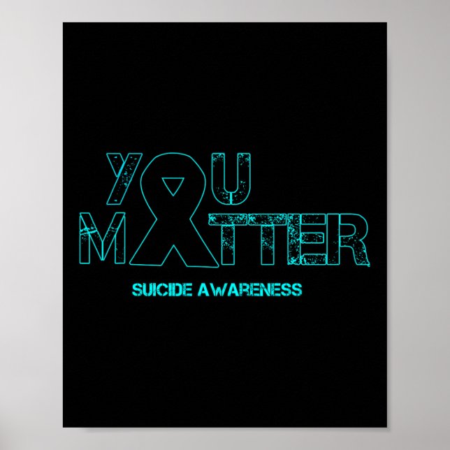 Problem Suicide Prevention Awareness For Depressio Poster (Front)