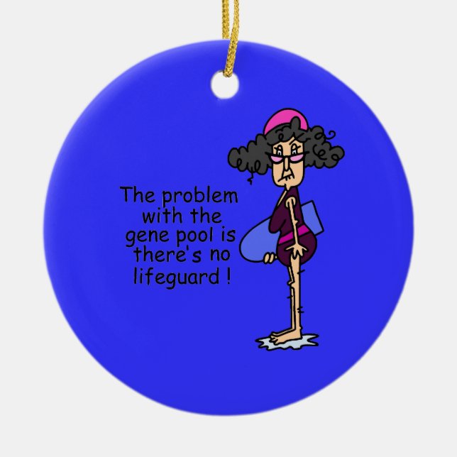 Problem With the Gene Pool Ceramic Ornament (Front)