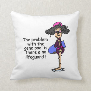 Problem With the Gene Pool Throw Pillow