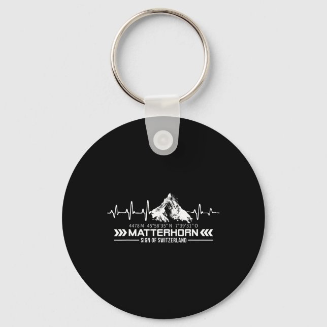 Problemhorn Switzerland Alps Zermatt Hiking Mounta Keychain (Front)