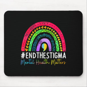 Problems End The Stigma Rainbow Boho 1 Mouse Pad