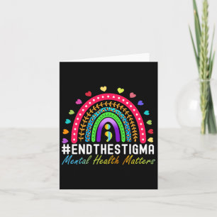 Problems End The Stigma Rainbow Leopard Boho  Card