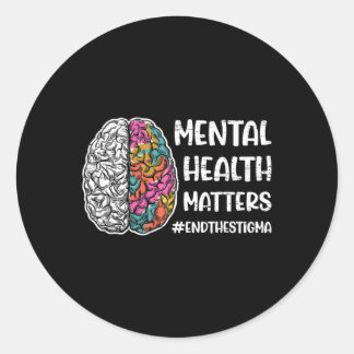 Problems Mental Mental  Classic Round Sticker