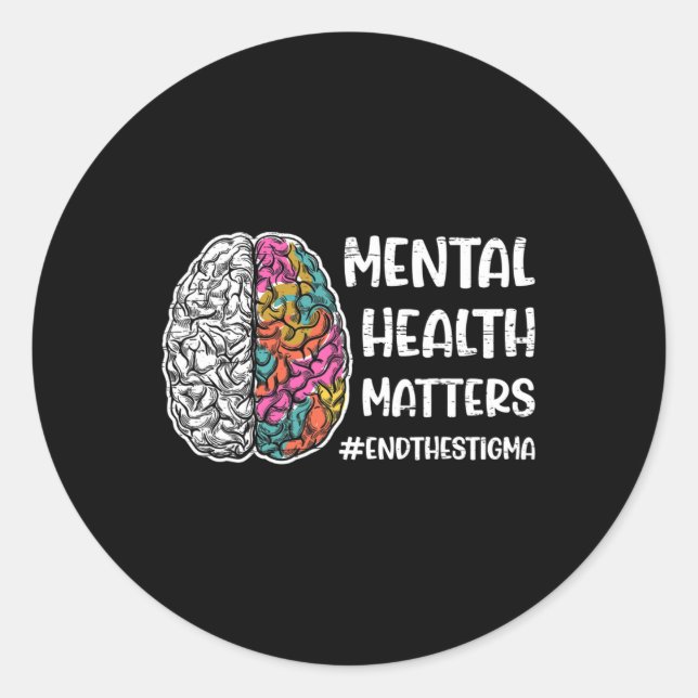 Problems Mental Mental  Classic Round Sticker (Front)