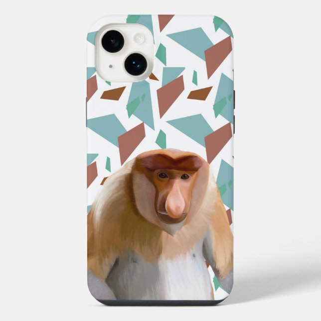 Proboscis Monkey Endangered Species  iPhone Case (Back)