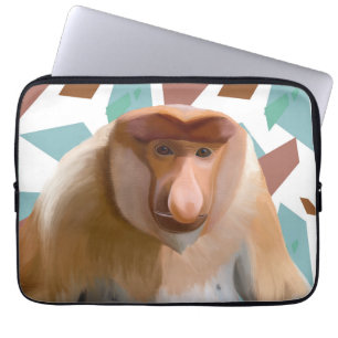 Proboscis Monkey Endangered Species Laptop Sleeve