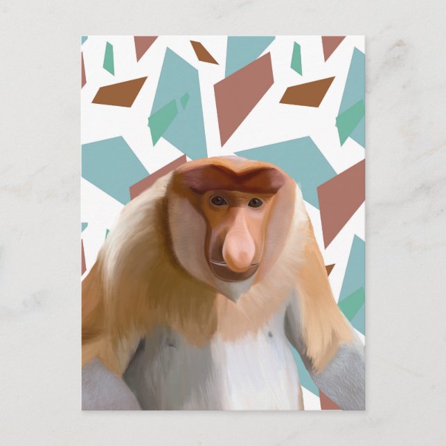 Proboscis Monkey Endangered Species  Postcard (Front)