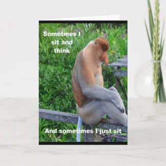 Proboscis Monkey - Happy Birthday Card