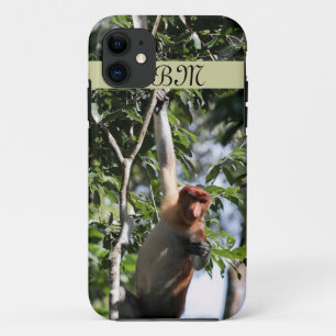 Proboscis Monkey in Borneo Rainforest iPhone 11 Case