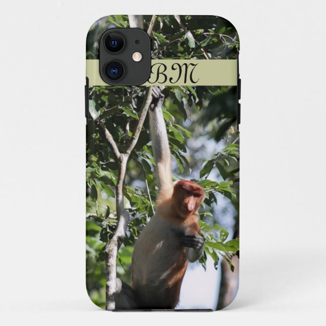 Proboscis Monkey in Borneo Rainforest Case-Mate iPhone Case (Back)