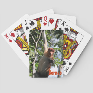Proboscis Monkey in Borneo Rainforest Playing Cards