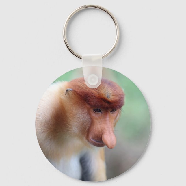 Proboscis monkey Labuk Bay Borneo Keychain (Front)