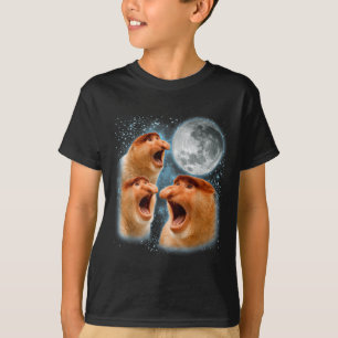 Proboscis monkey lover galaxy moon wildlife animal T-Shirt