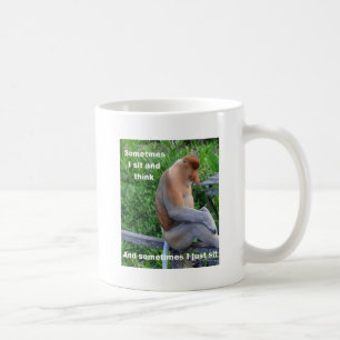 Proboscis Monkey - Maybe Thinking Coffee Mug