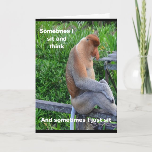 Proboscis Monkey - Retirement Card (Front)