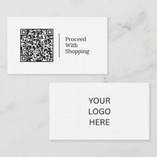 Proceed With Shopping Customizable QR code Logo Business Card