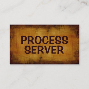 Process Server Antique Business Card