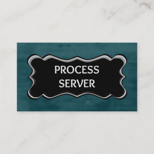Process Server Elegant Name Plate Business Card