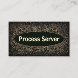 Process Server Weathered Business Card