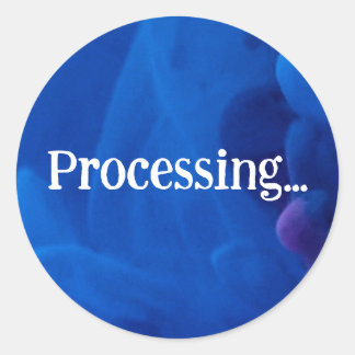 Processing in Blue Background Classic Round Sticker