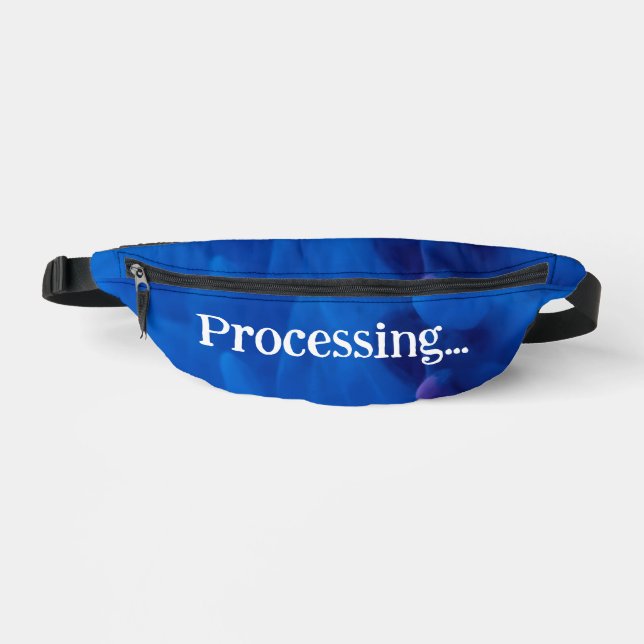 Processing in Blue Background Fanny Pack (Front)