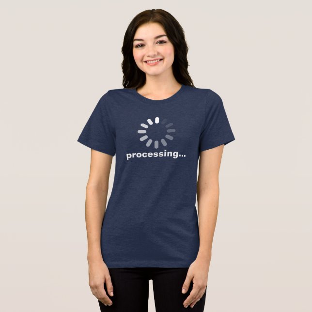 Processing Neurodivergent Loading Computer Icon Tri-Blend Shirt (Front Full)