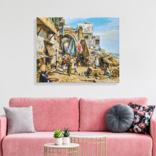 Procession in Jaffa   Gustav Bauernfeind   Canvas Print