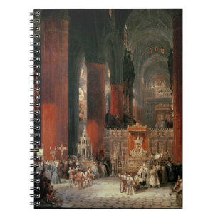 Procession in Seville Cathedral, 1833 (oil on canv Notebook