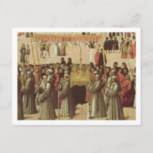 Procession in the St. Mark's Square, detail of the Postcard
