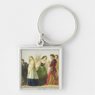 Procession of characters from Shakespeare (oil on Keychain