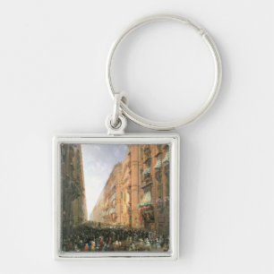 Procession of Corpus Christi in Via Dora Grossa, T Keychain