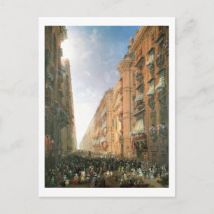 Procession of Corpus Christi in Via Dora Grossa, T Postcard