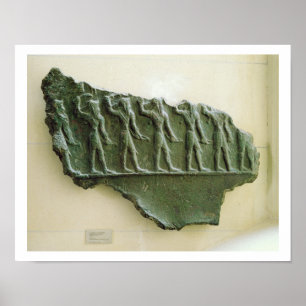 Procession of Elamite warriors, Susa, Iran, Elamit Poster