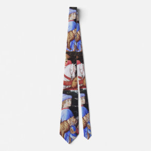 Procession of Magus Melchior,Horse Riders,Wild Cat Tie
