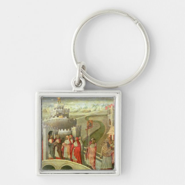 Procession of St. Gregory to the Castel St. Angelo Keychain (Front)