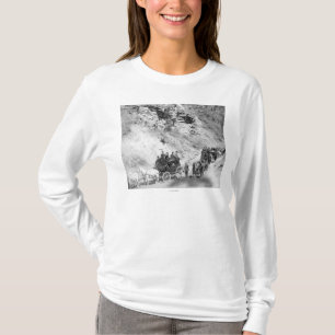 Procession of Stagecoaches Coming down Mountain T-Shirt