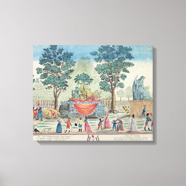 Procession of the Chariot of Agriculture Canvas Print (Front)
