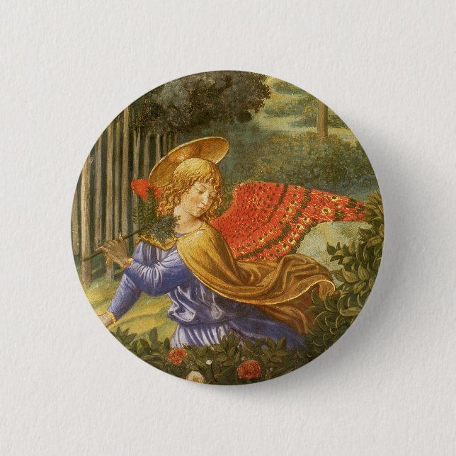 Procession of the Magi Angel by Benozzo Gozzoli 2 Inch Round Button (Front)