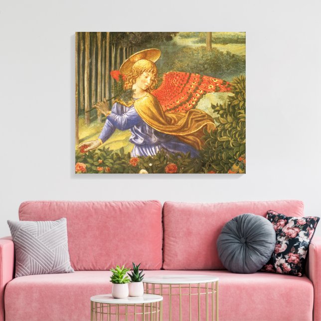 Procession of the Magi Angel by Benozzo Gozzoli Canvas Print (Insitu(LivingRoom))