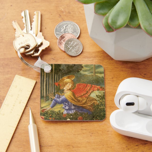 Procession of the Magi Angel by Benozzo Gozzoli Keychain (Desk)