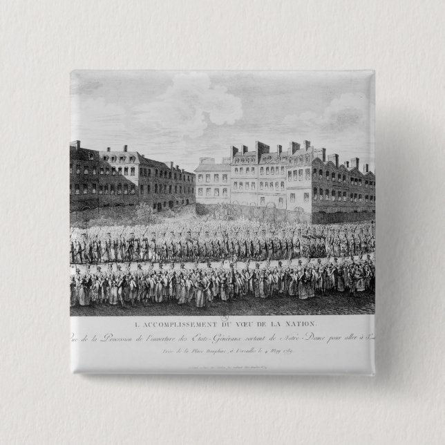 Procession of the Opening of the Estates 2 Inch Square Button (Front)
