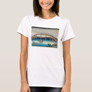 Procession over a Bridge (colour woodblock print) T-Shirt